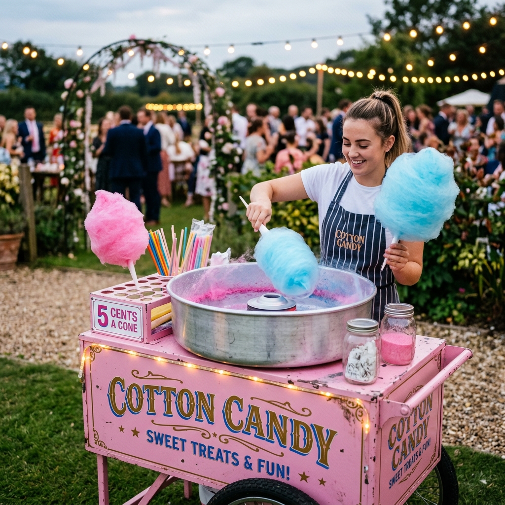Cotton Candy Station in action
